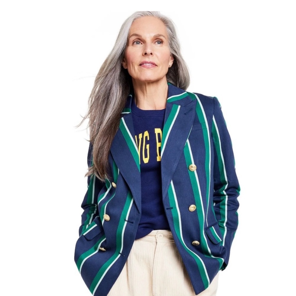 Rowing Blazers x Target Women’s Striped Double Breasted Blazer NWT